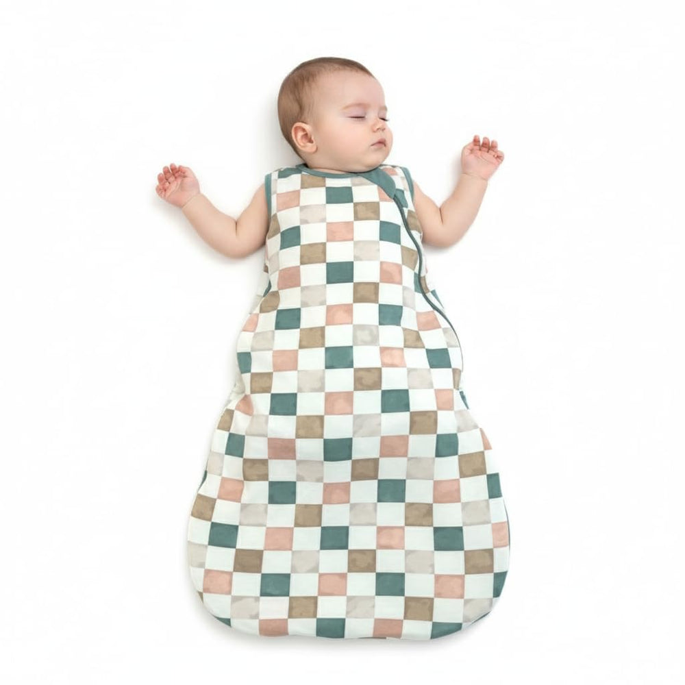 Kidsco sleep sack checkered baby 6-18m keeps little one warm with breathable fabric.