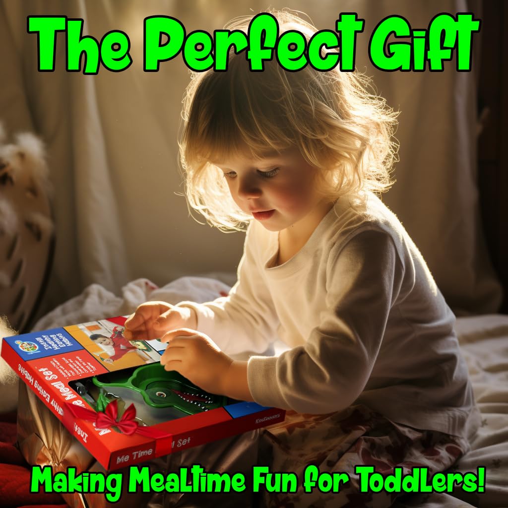 KidsFunwares T-Rex portion-control plate helps teach healthy eating habits.