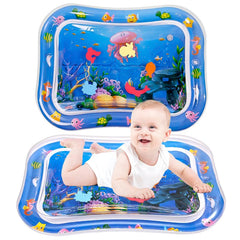 KidsMind tummy time mat inflated view with a spacious play area