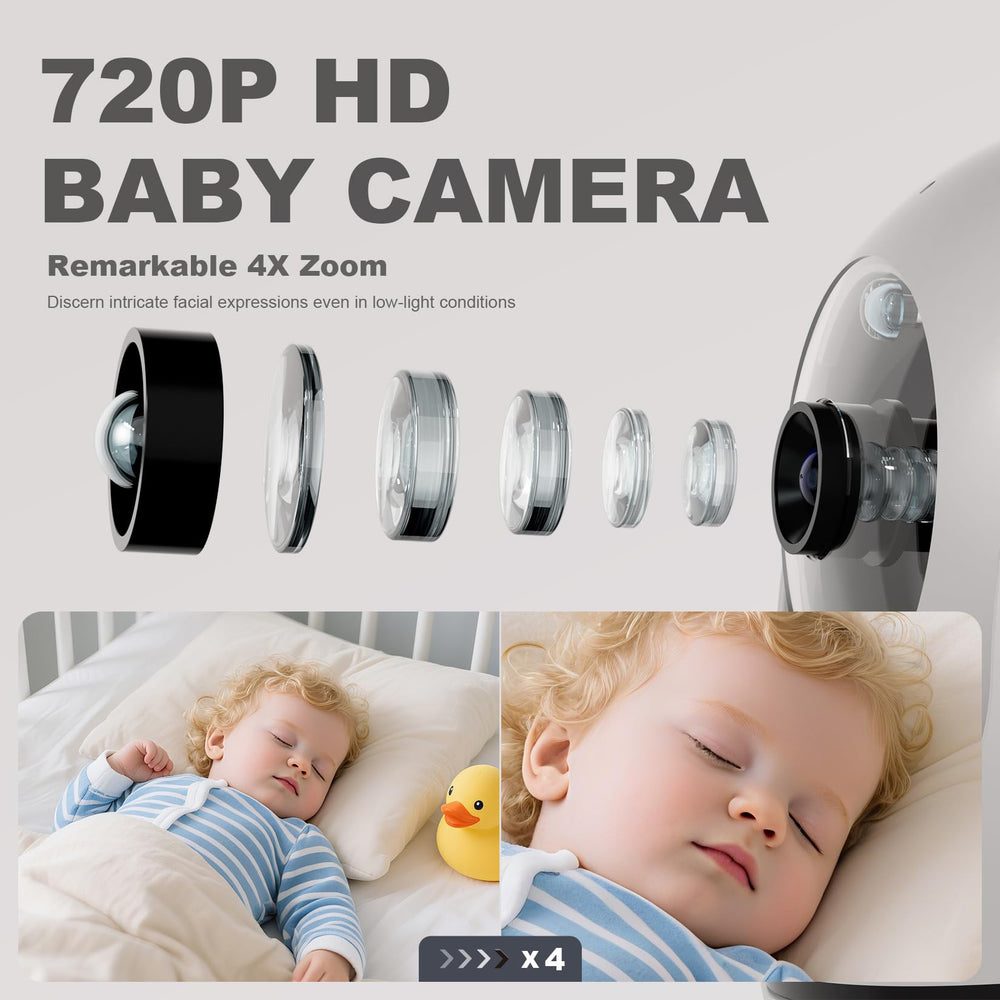 Kidsneed Baby Monitor night vision view shows baby clearly in low light.