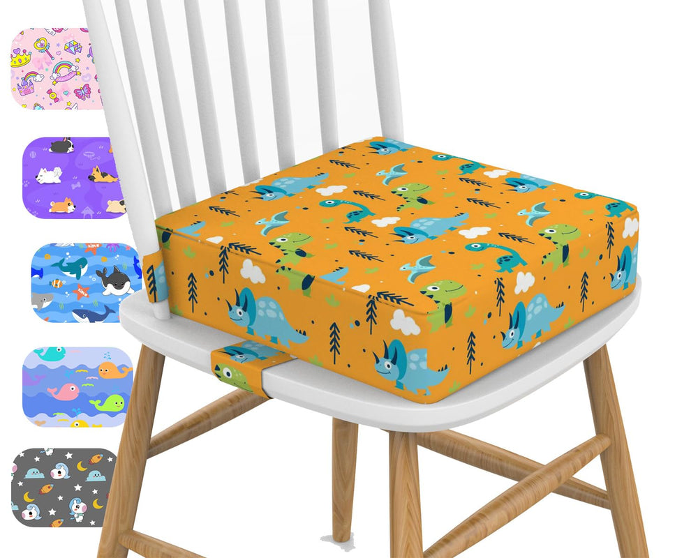 KIDUN Toddler Booster Seat shows 4-inch height for table access