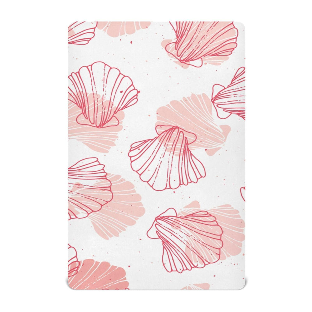 Kigai Coral Seashell pattern crib sheet for charming nursery decor