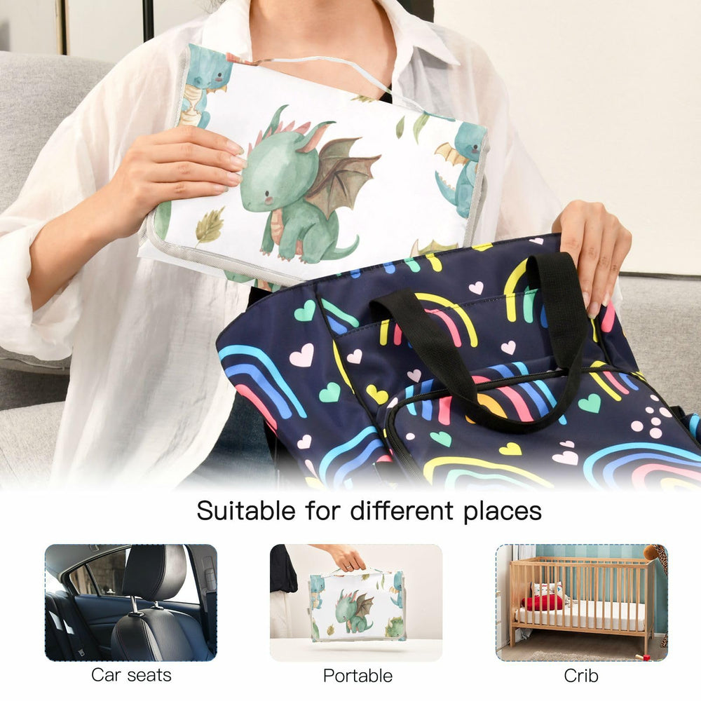Kigai dragon-changing-pad interior with soft pillow for gentle head support