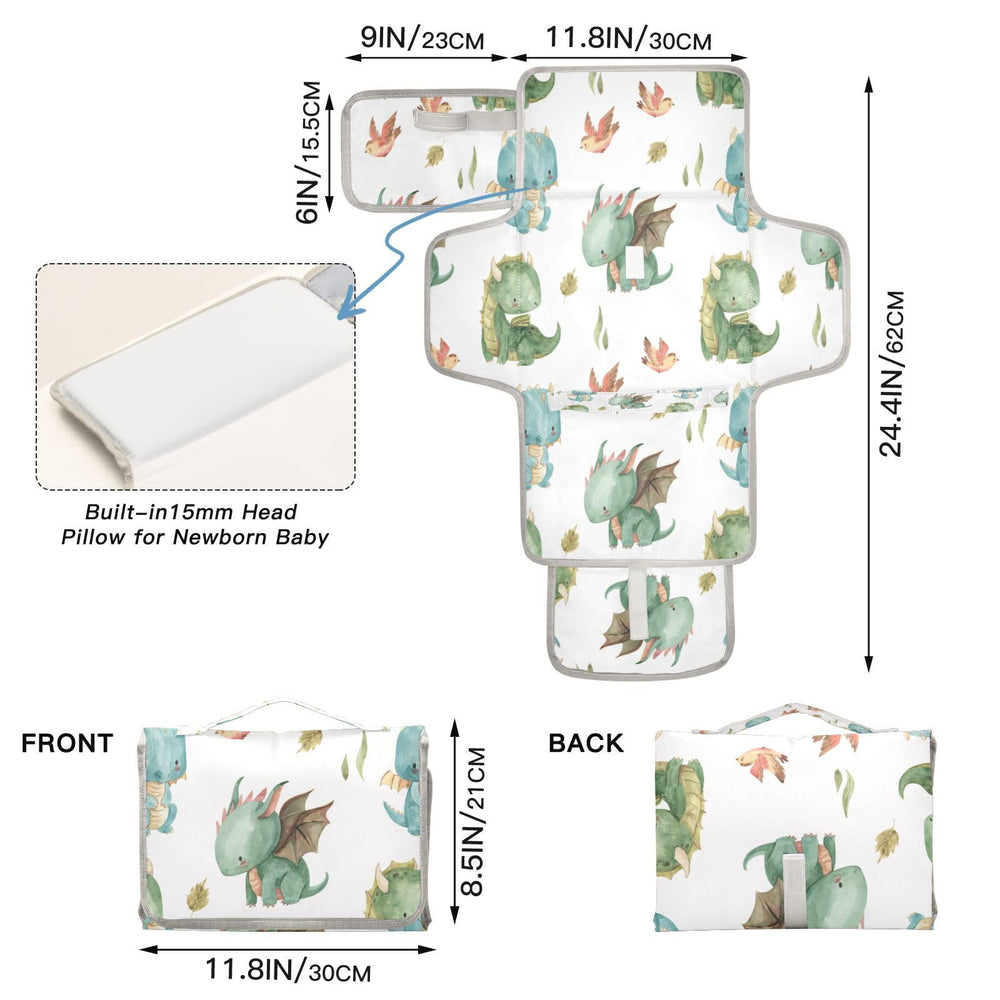 Kigai dragon changing pad waterproof surface for easy cleaning on trips