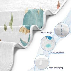 Kigai Dragon hooded towel absorbent fibers demonstrate quick moisture absorption