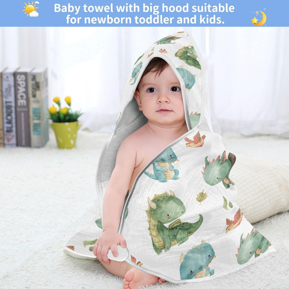 Kigai Dragon hooded towel ready for travel and family outings