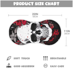 Kigai Flower Halloween Sugar Skull burp cloth back features non-slip TPU for secure placement