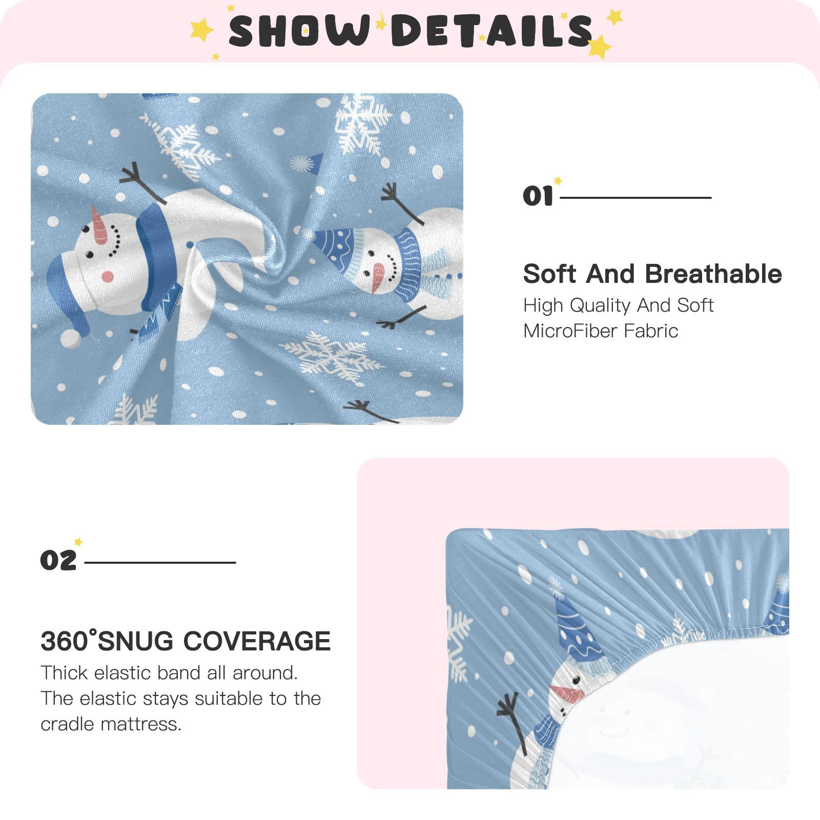 Kigai small playard sheet fits 39x27 inch playards for on-the-go use.