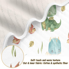 Kigai soft cozy baby blanket with dragon design provides warm comfort.