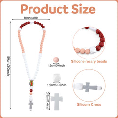 Kigeli silicone rosary beads close-up, soft to the touch and skin-friendly