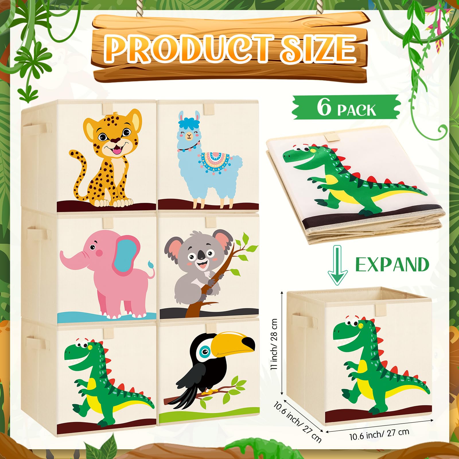 Kigley animal storage cube with handles for easy transport between rooms.