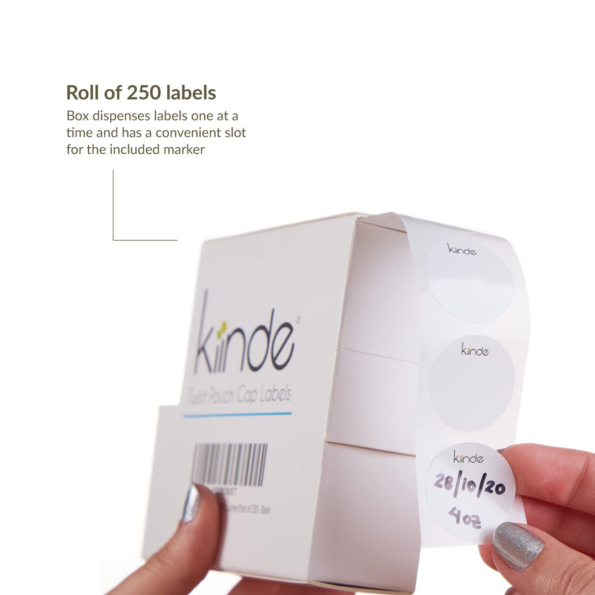 Label roll with 250 stickers ready to streamline storage organization.