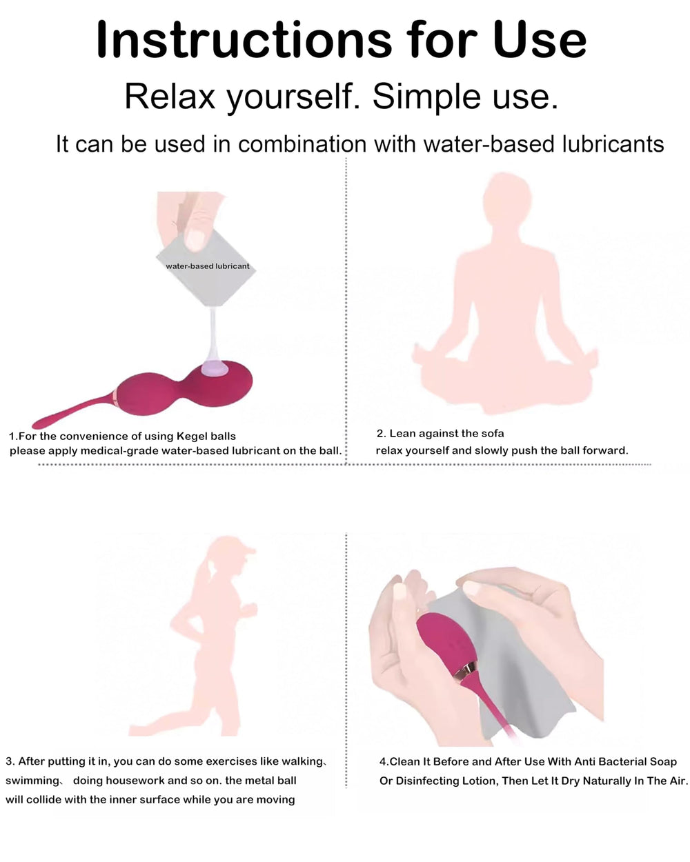 KIISAWA illustrated instruction guide showing use steps