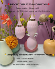 KIISAWA pink silicone Kegel ball for women supporting pelvic floor engagement