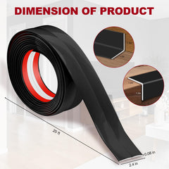 Black edge guard protects furniture corners with durable edge protection.