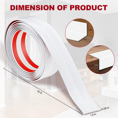 Kikerike edge guard along furniture edge, secure self-adhesive application.