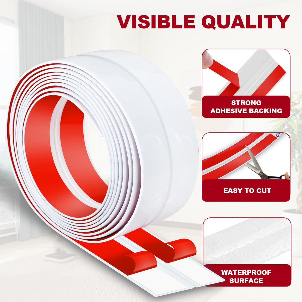 Kikerike PVC corner trim on hallway corner, durable protection.