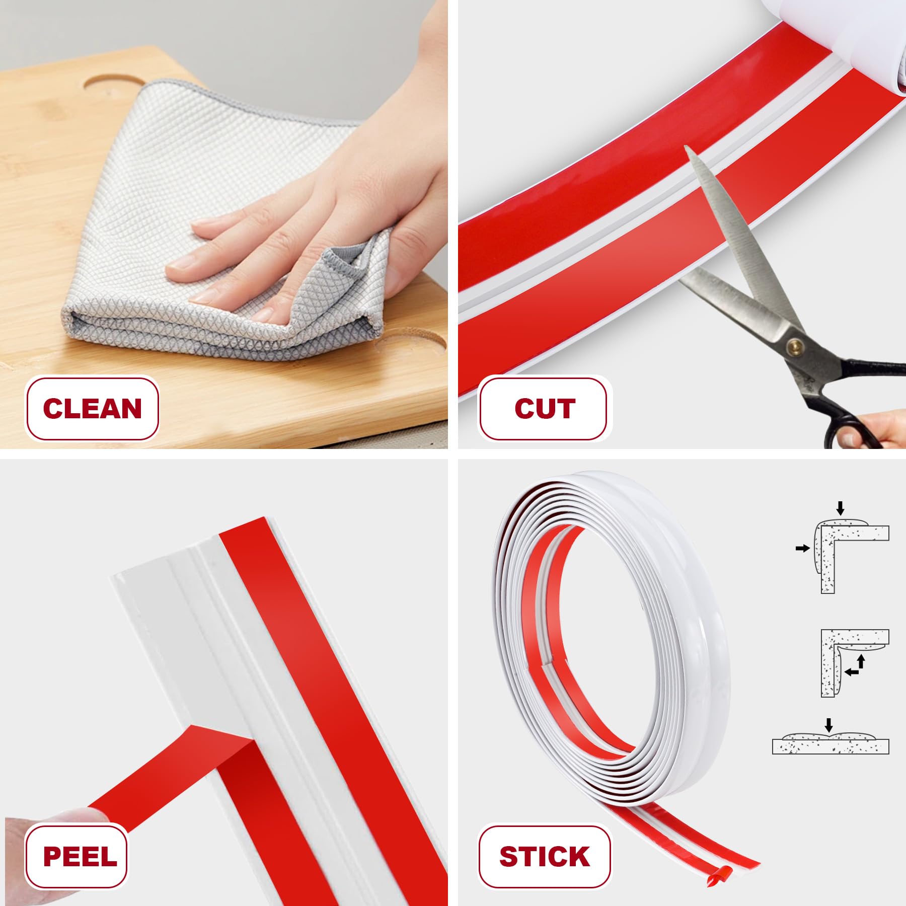 Kikerike white slim trim integrates with modern interiors.