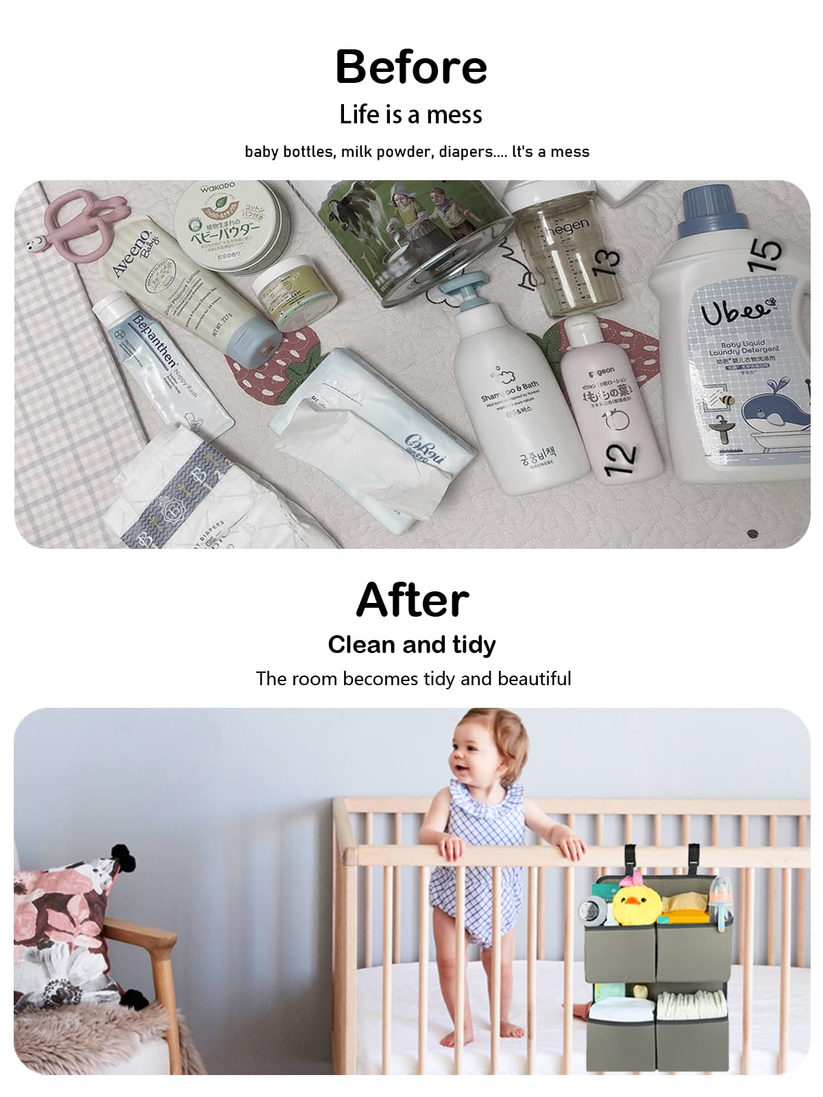 KIKJOK-nursery-storage-diaper-wipes-hub keeps changing essentials handy.