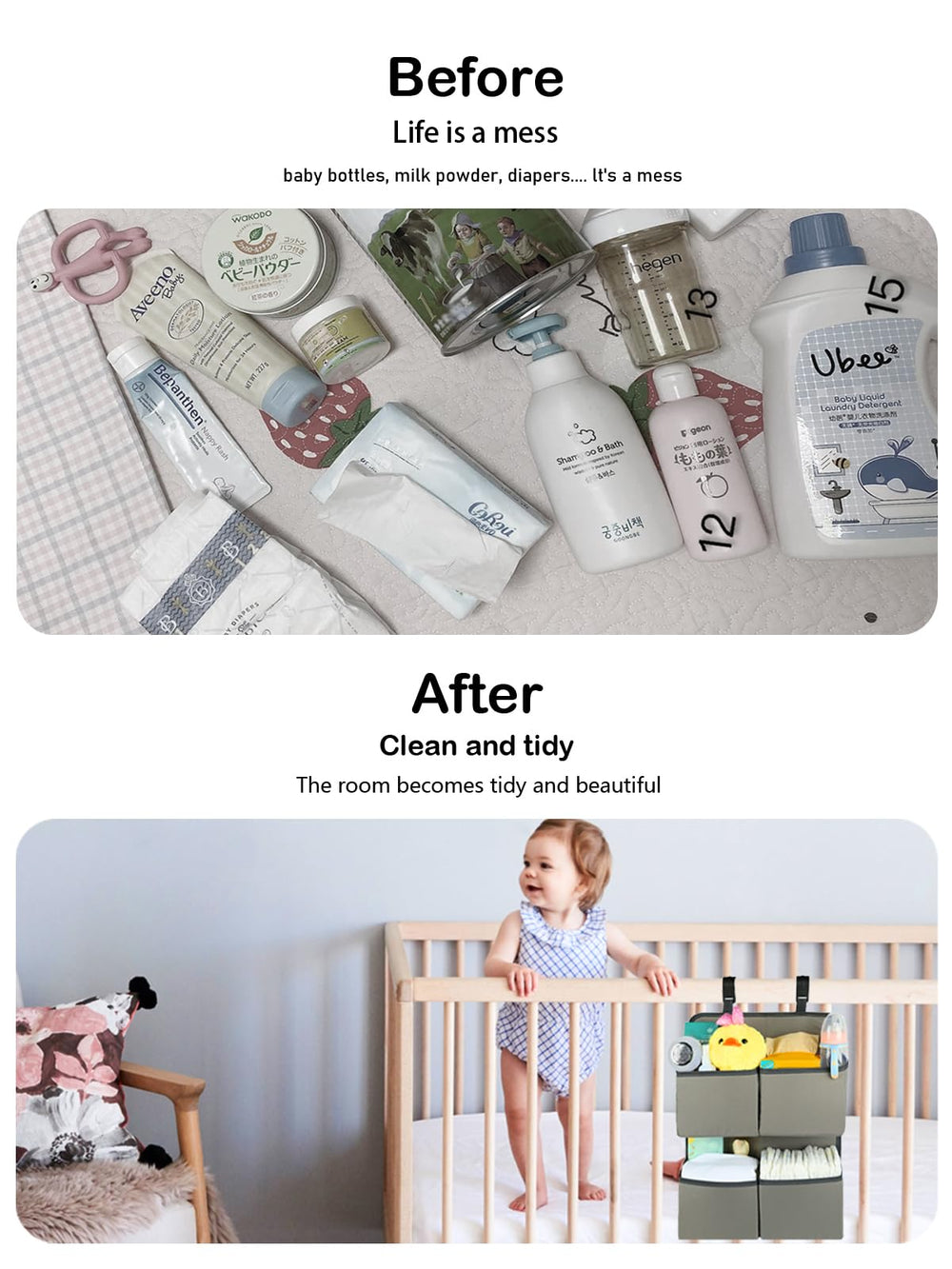 KIKJOK-nursery-storage-diaper-wipes-hub keeps changing essentials handy.
