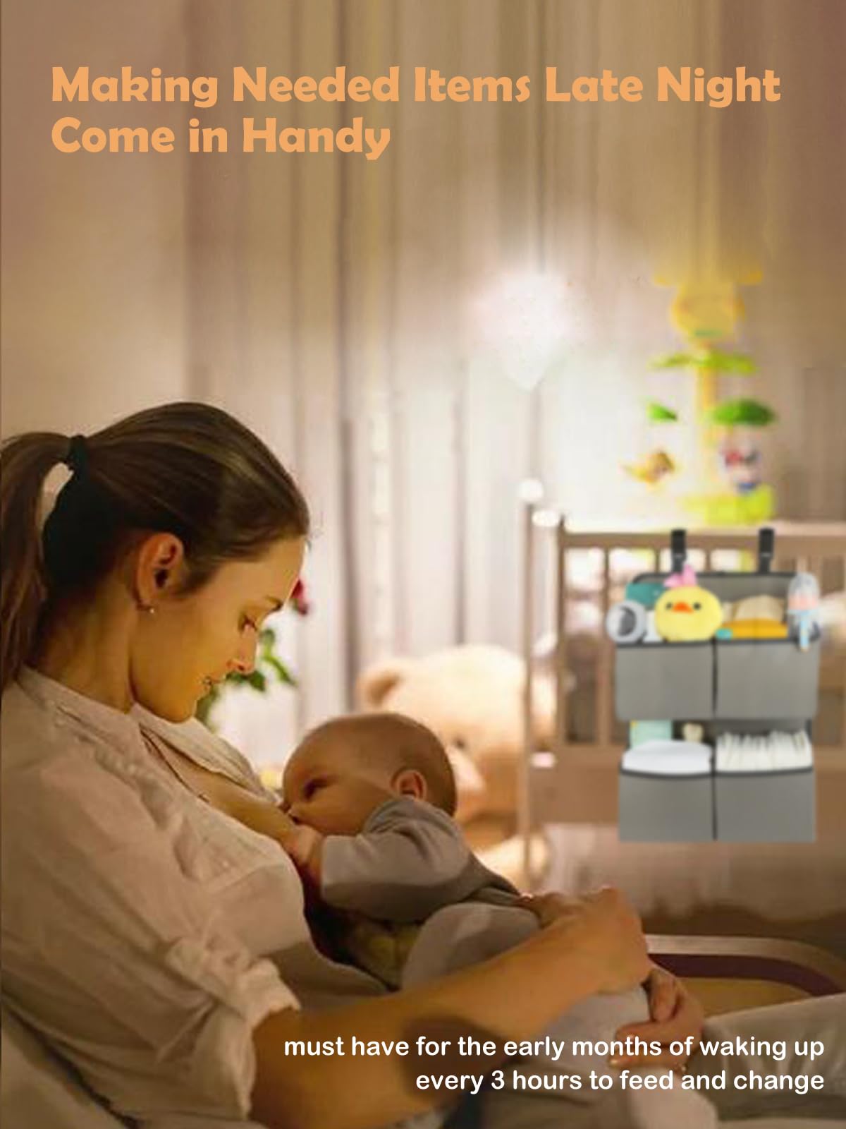 KIKJOK-oxford-fabric-diaper-organizer offers durable, easy-to-clean storage for busy nurseries.