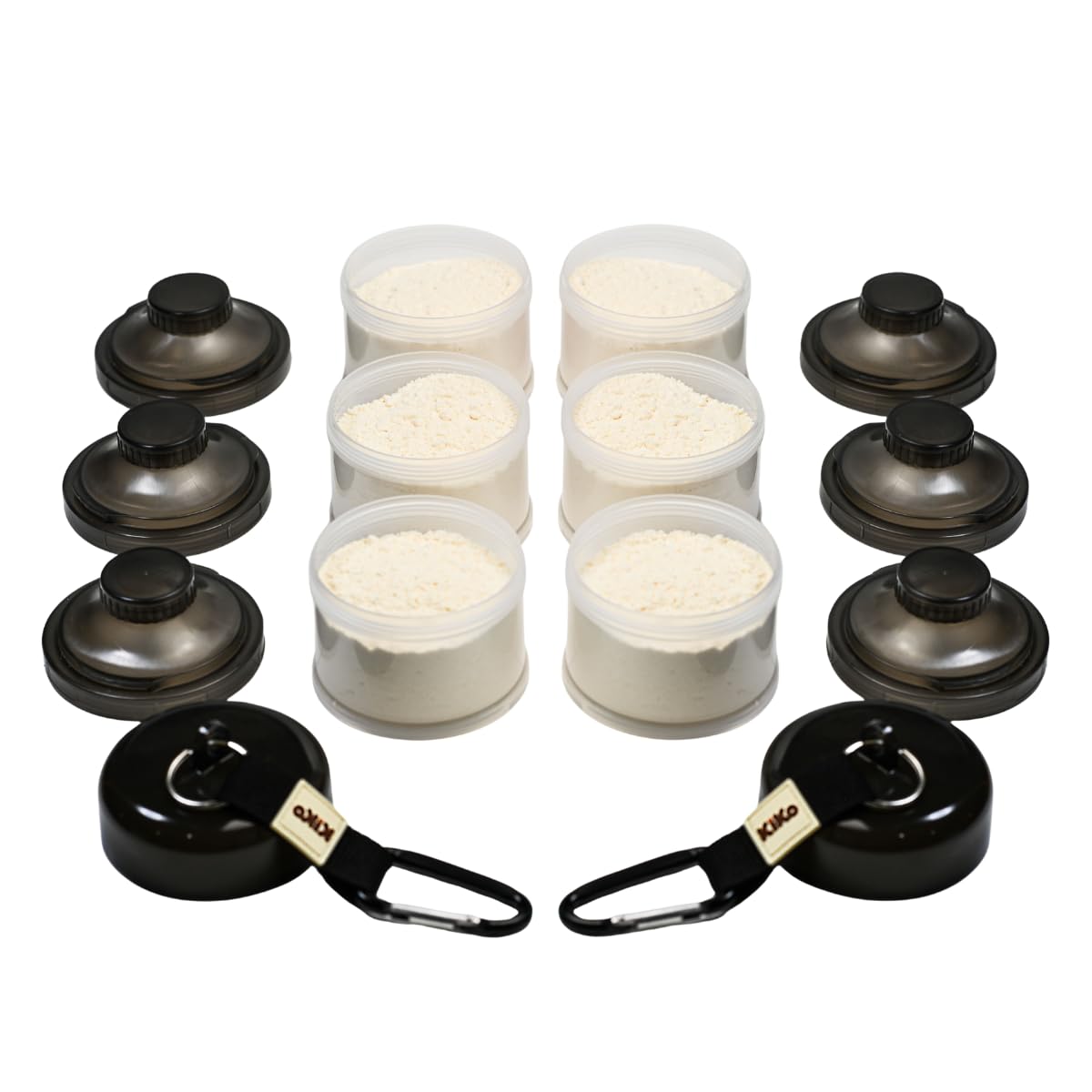 KiKo Formula Container to Go fits in a diaper bag for easy feeding on the go.