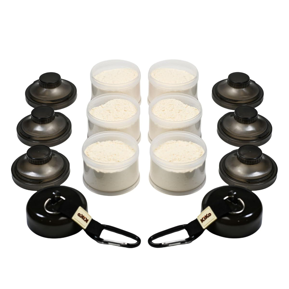KiKo Formula Container to Go fits in a diaper bag for easy feeding on the go.