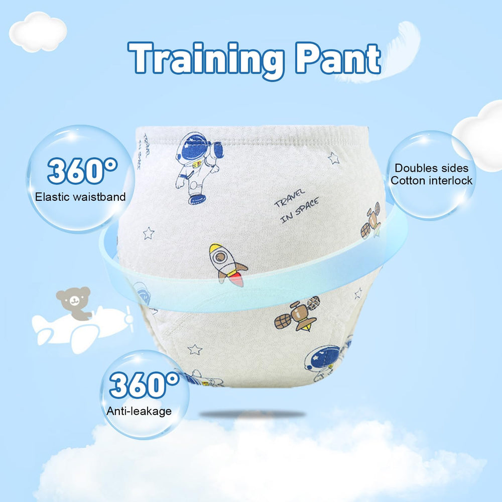 Kilicomy Upairy pants feature bright patterns to motivate boys and girls during potty training.