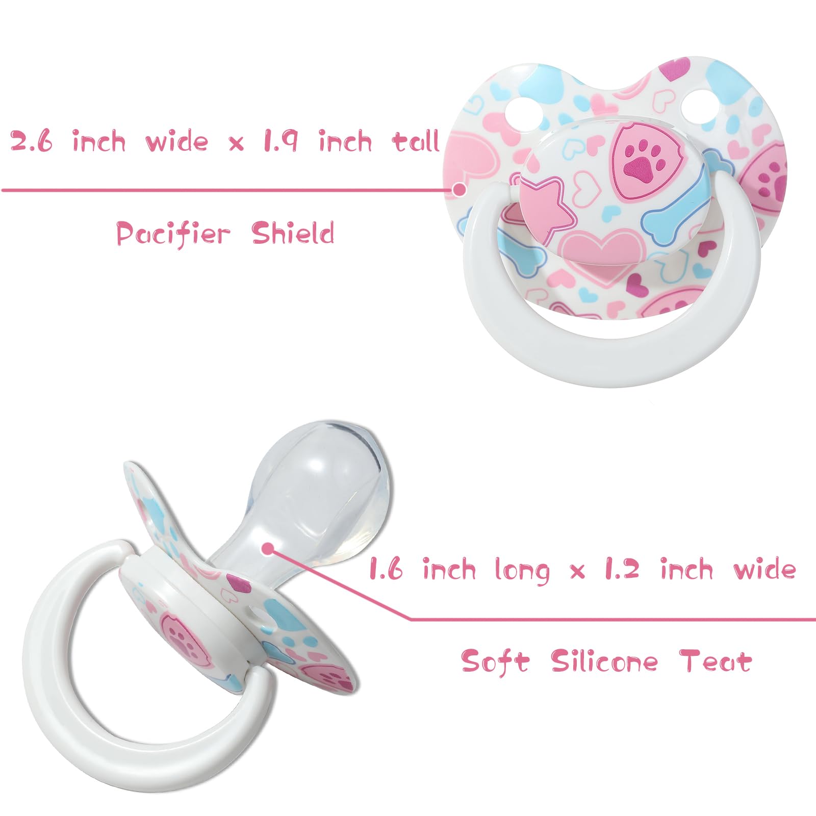Kiligspace shark print pacifier adds fun visual appeal.