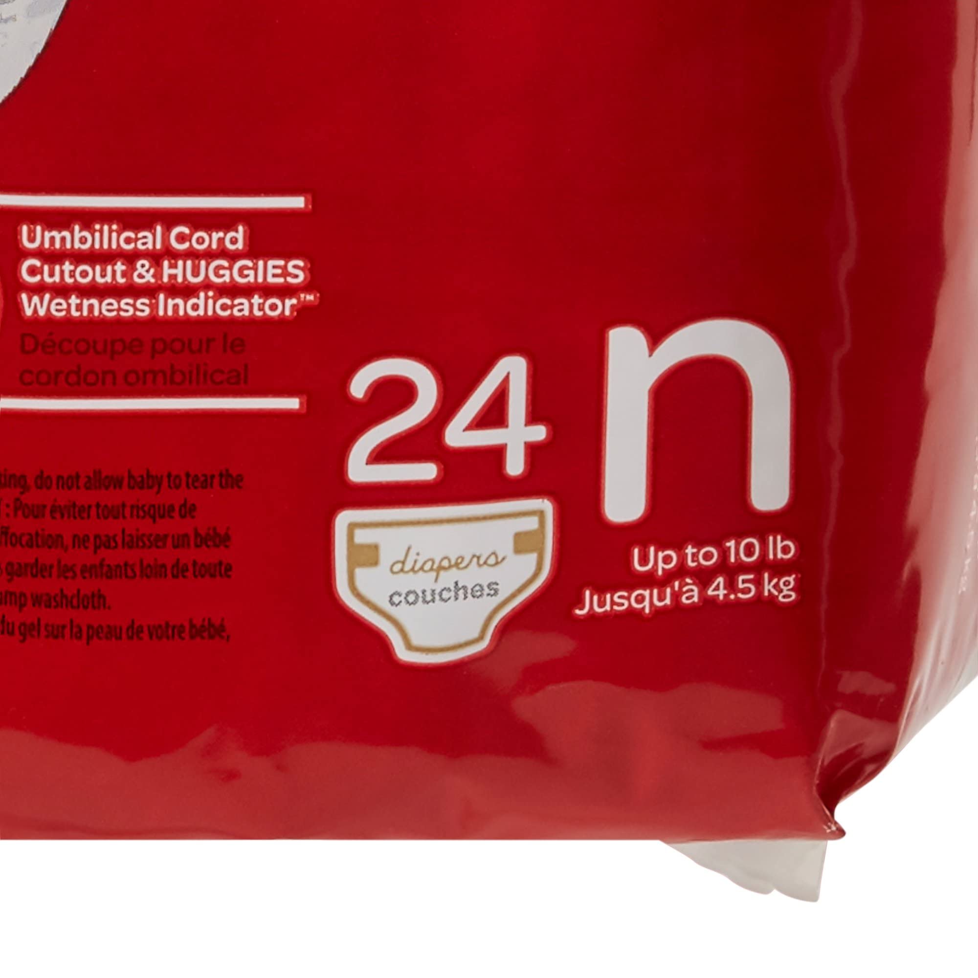 Kimberly-Clark Huggies newborn diaper soft cover for delicate skin.