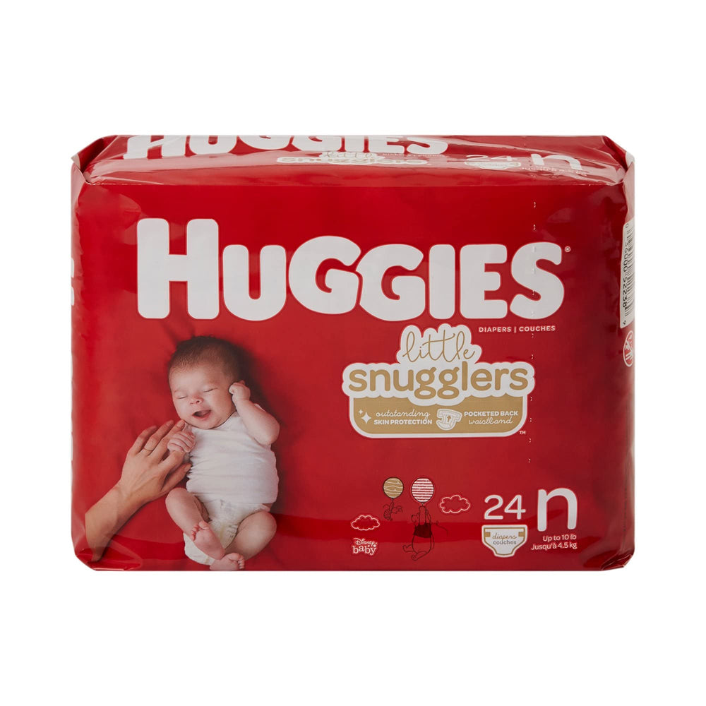 Kimberly-Clark Huggies newborn diapers with absorbent core for reliable protection.