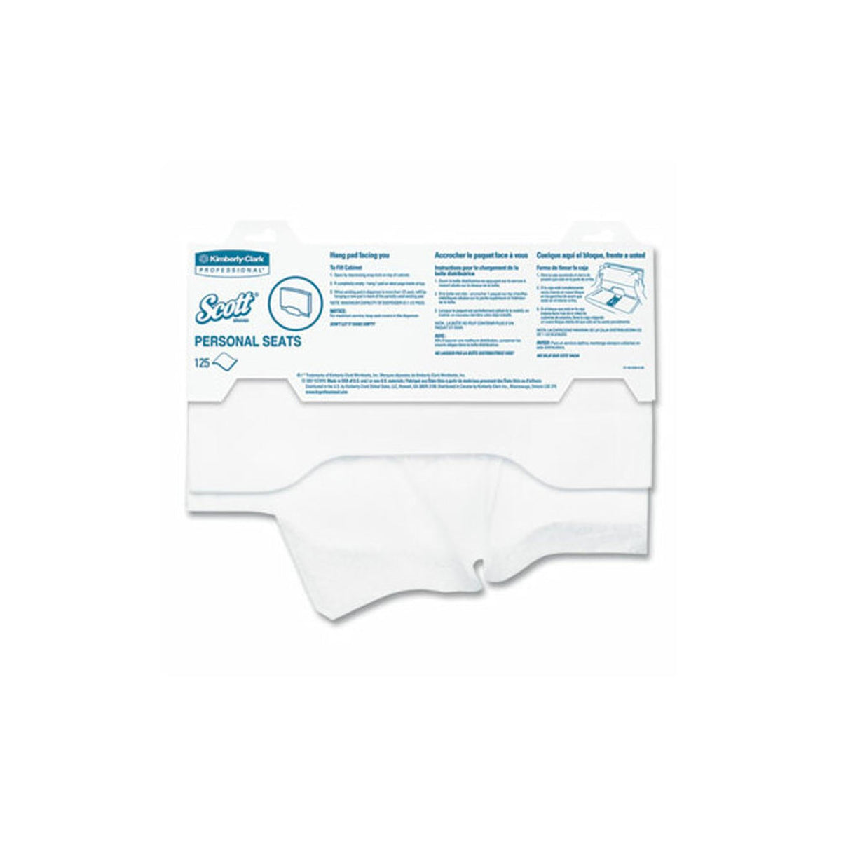Kimberly-Clark Scott Personal Seats cover with flushable design for reduced litter
