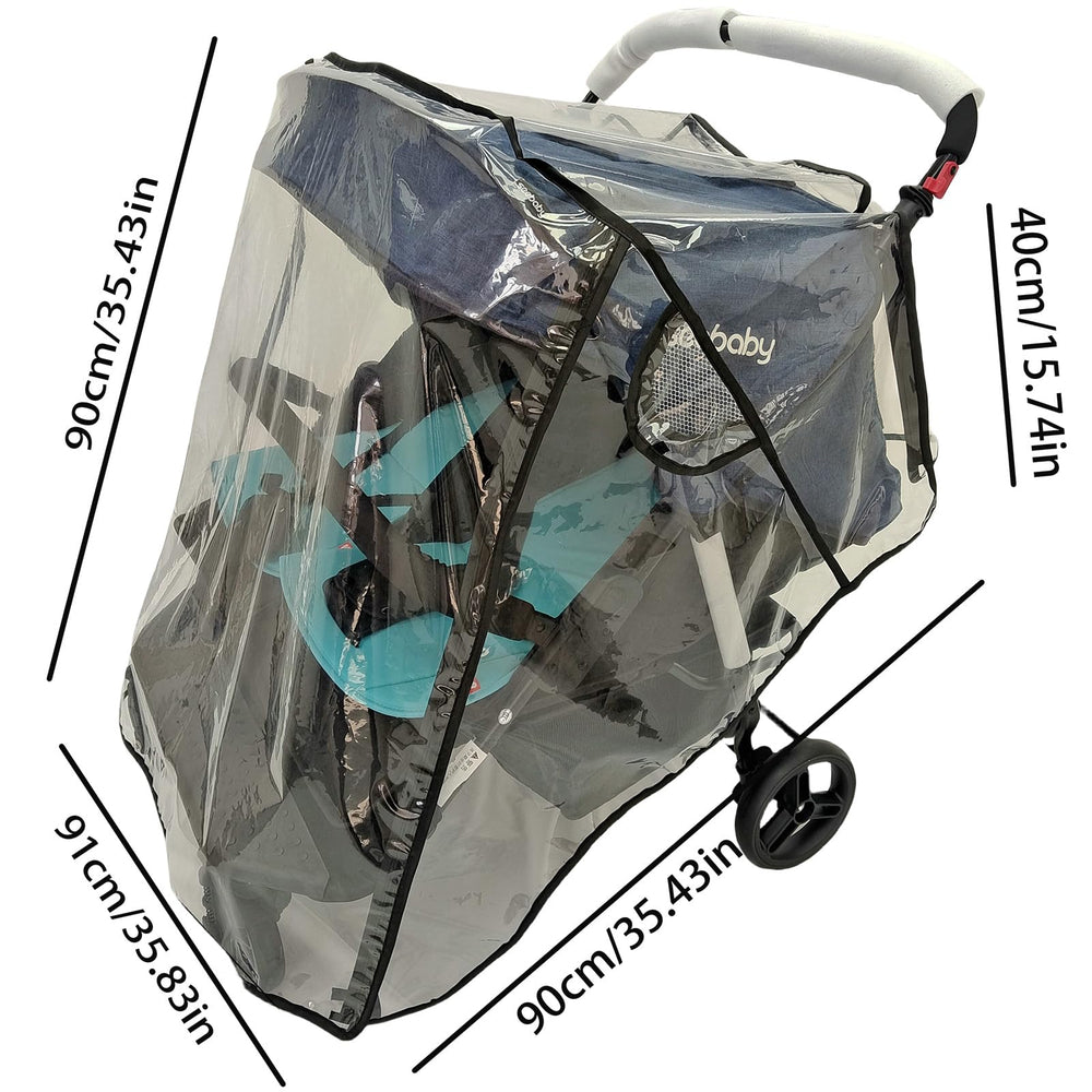 KIMILEAY rain cover with large access window for easy entry and exit