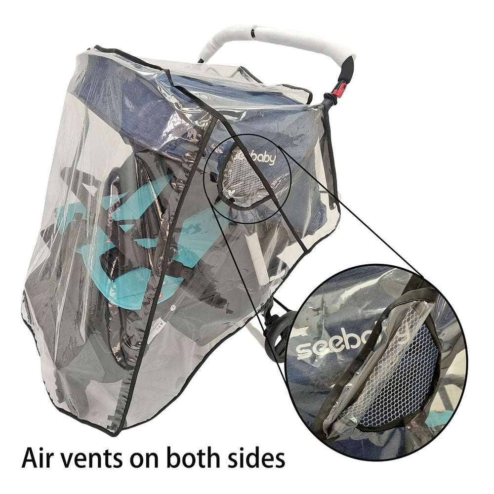 KIMILEAY double stroller cover with quick access window design