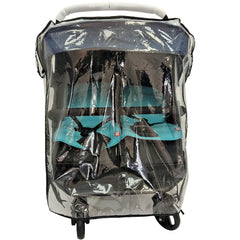 KIMILEAY stroller rain cover side-by-side front view protects from rain and wind