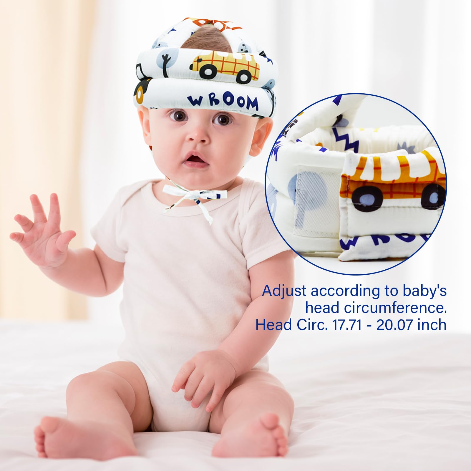 Kimitimi 360-degree protection guards against bumps from both forward and backward falls.