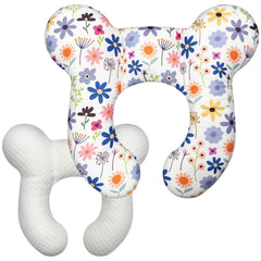 Kimitimi Baby Head Support Pillow Flower C offers gentle neck support during travel