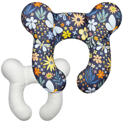 Kimitimi Baby Head Support Pillow with soft cotton for gentle neck comfort on the go.