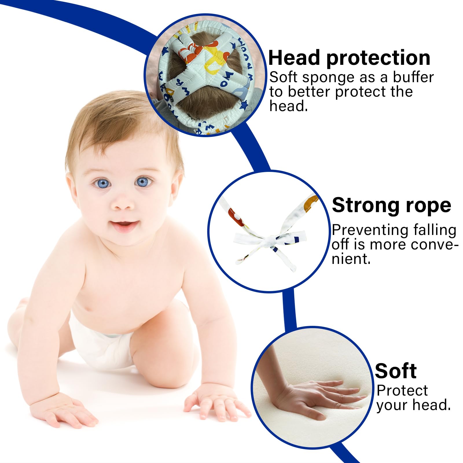 Kimitimi adjustable strap keeps the helmet securely in place during playtime.