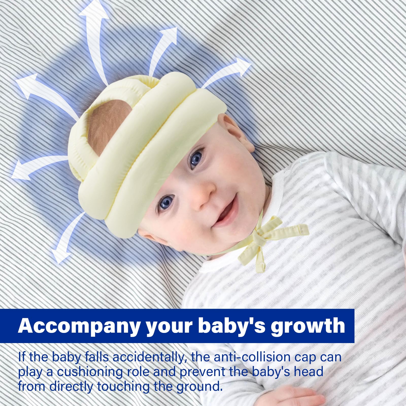 Kimitimi baby safety helmet ergonomic strap stays securely in place
