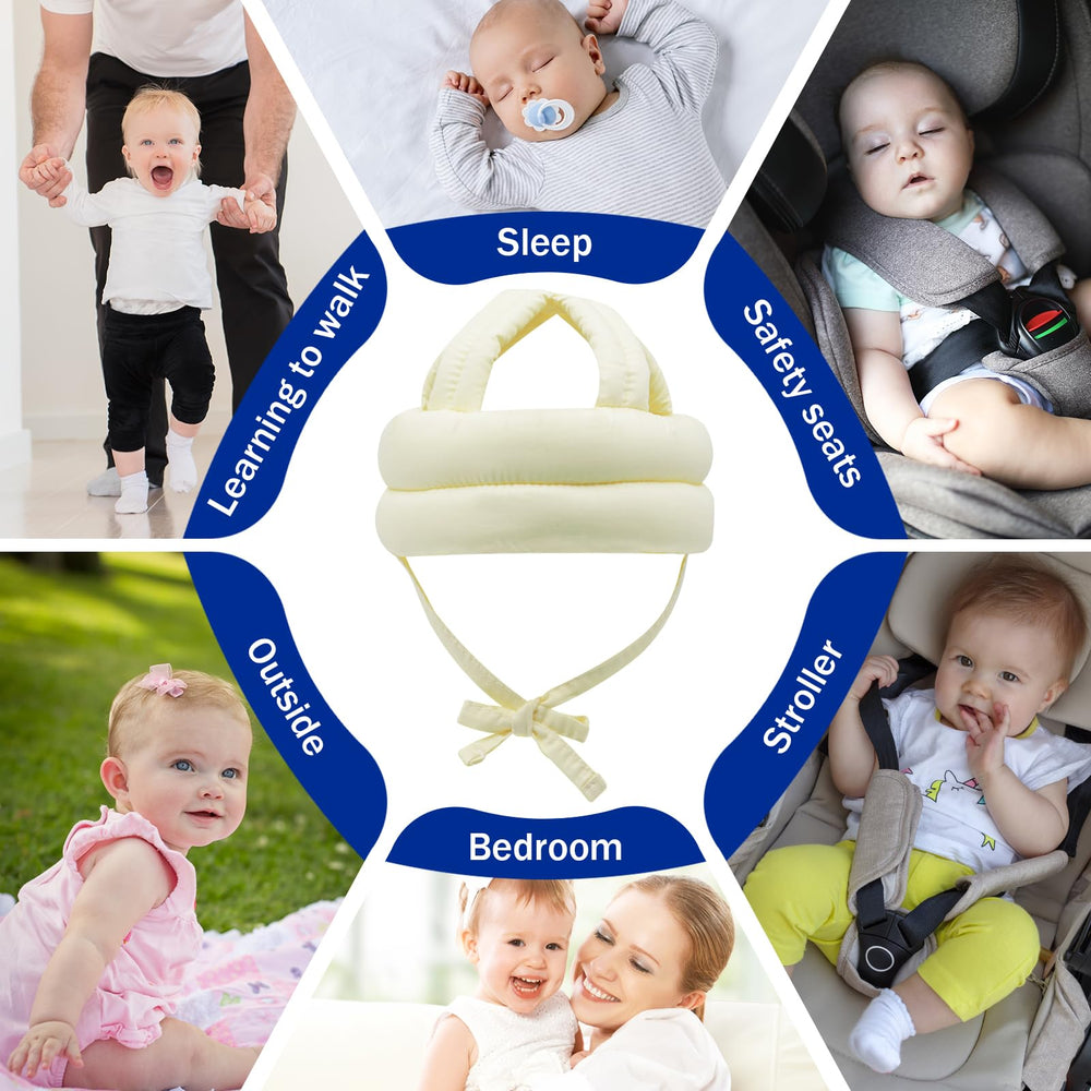 Kimitimi baby safety helmet with high-density padding cushions impacts