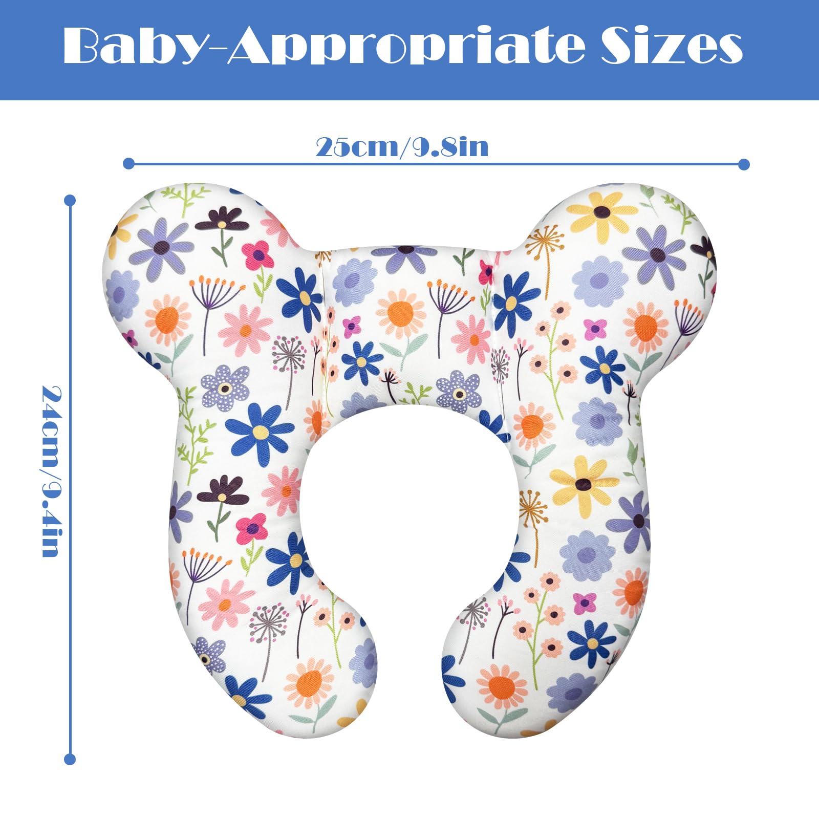 Soft, skin-friendly Flower C pillow enhances nap time for little travelers