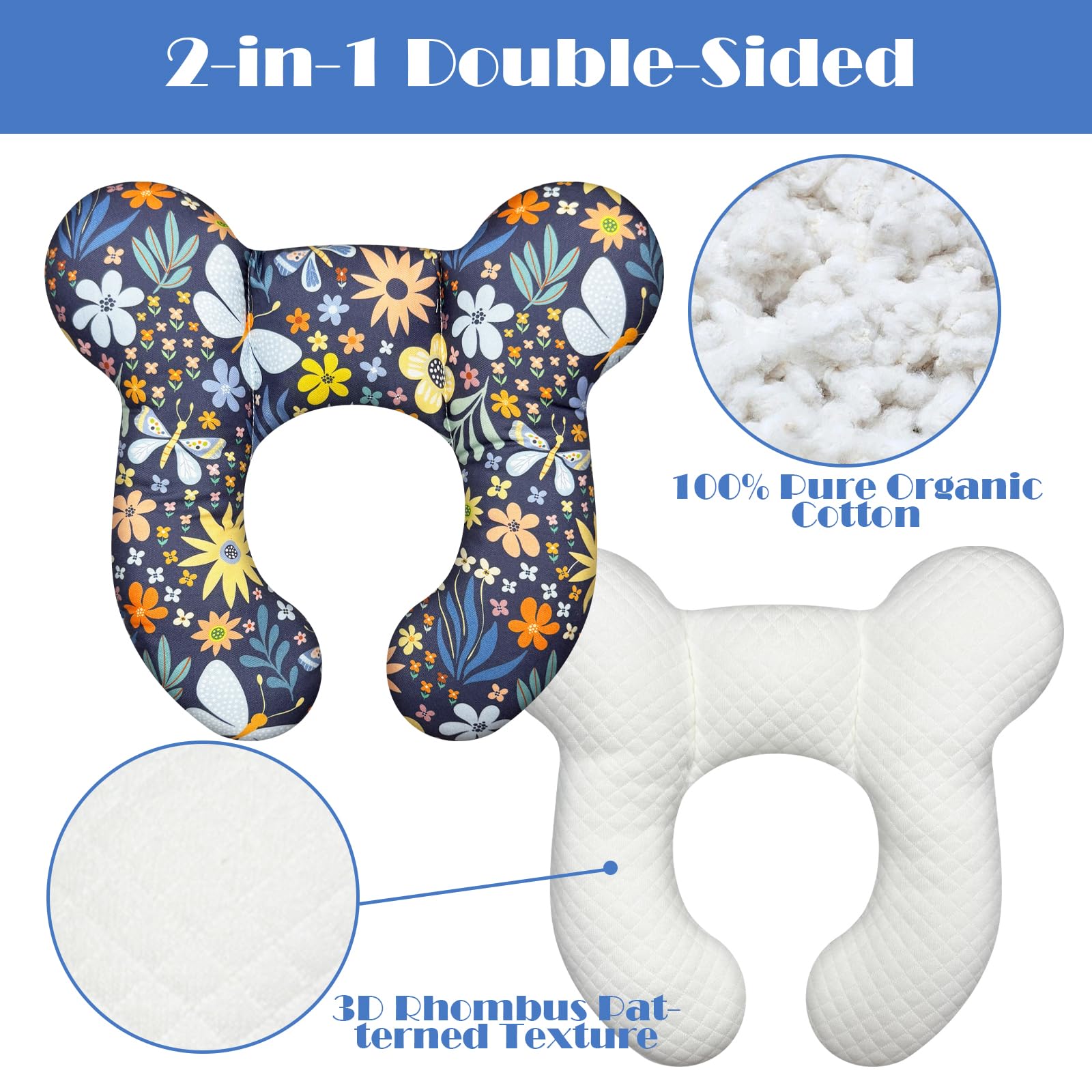 Kimitimi travel pillow features ergonomic kid design for comfortable car, plane, or stroller naps.