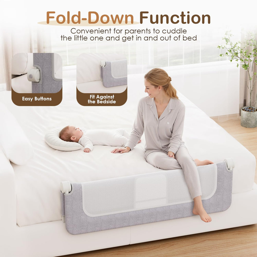 Kincongi bed rail with breathable mesh panels for better airflow