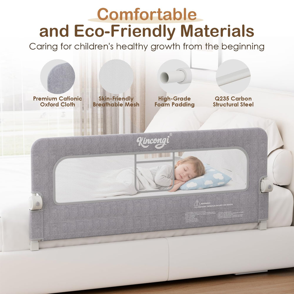 Kincongi bed rail safety straps and anchors for secure setup