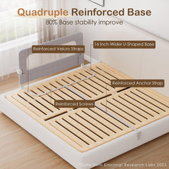 Kincongi bed rail swing-down action enabling easy one-handed access