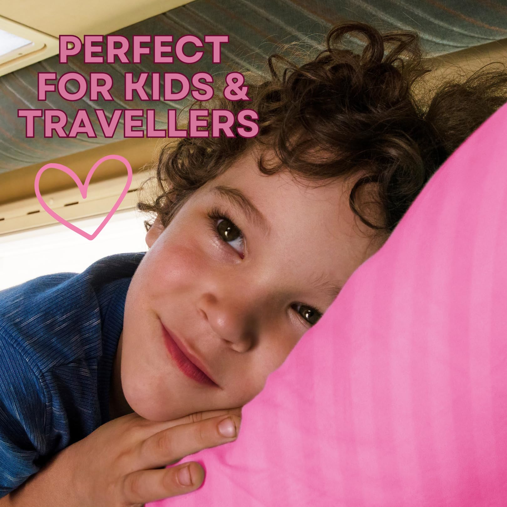 kinder Fluff down alternative fill pillow for kids, washable and hypoallergenic