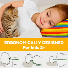 Kinder Fluff pillow cover 300T cotton sateen stripe adds breathable softness.