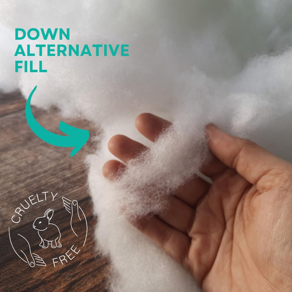 Kinder Fluff nursery-friendly design with striped sateen cover adds timeless style.