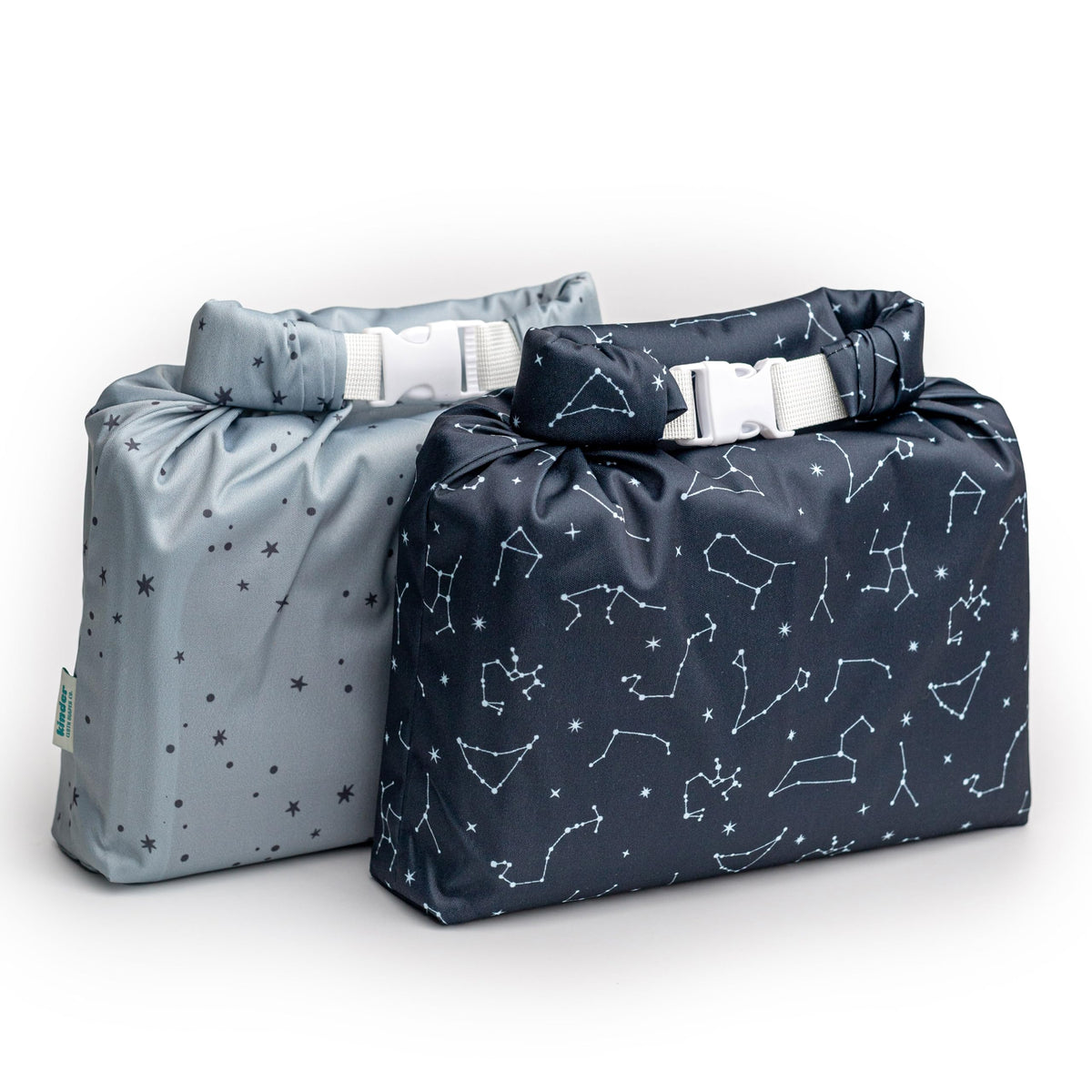 Kinder Night Sky wet bag for travel keeps wet laundry contained on the go